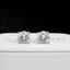 The Artemis - Silver | Four-Prong Moissanite Stud Earrings