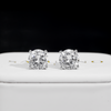 The Artemis - Silver | Four-Prong Moissanite Stud Earrings