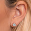 The Artemis - Silver | Four-Prong Moissanite Stud Earrings