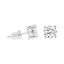 The Artemis - Silver | Four-Prong Moissanite Stud Earrings
